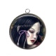 Pendentif Cabochon Argent - petite fille