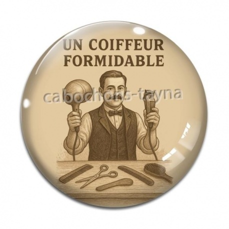 Cabochon Verre - un coiffeur formidable