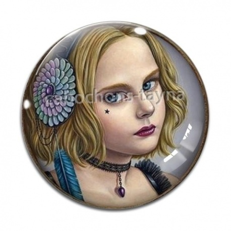Cabochon Verre - petite fille