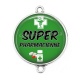 Connecteur Cabochon Argent - super pharmacienne