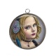 Pendentif Cabochon Argent - petite fille