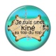 Cabochon Résine - je suis une kiné au top