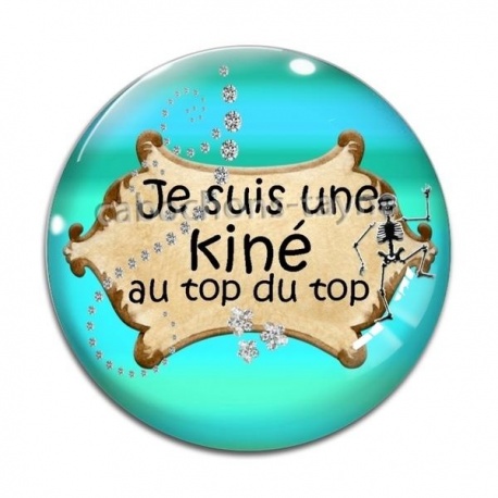 Cabochon Verre - je suis une kiné au top