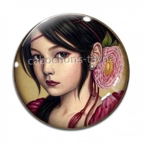 Cabochon Verre - petite fille