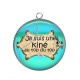 Pendentif Cabochon Argent - je suis une kiné au top
