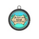 Pendentif Cabochon Argent - je suis une kiné au top