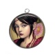 Pendentif Cabochon Argent - petite fille