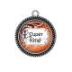 Pendentif Cabochon Argent - super kiné