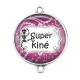 Connecteur Cabochon Argent - super kiné