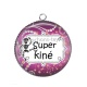 Pendentif Cabochon Argent - super kiné