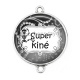 Connecteur Cabochon Argent - super kiné