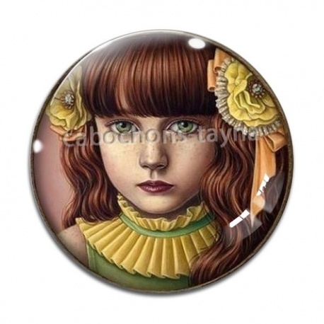 Cabochon Verre - petite fille