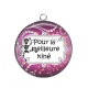 Pendentif Cabochon Argent - pour la meilleure kiné