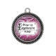 Pendentif Cabochon Argent - pour la meilleure kiné