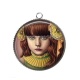 Pendentif Cabochon Argent - petite fille