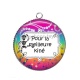 Pendentif Cabochon Argent - pour la meilleure kiné