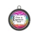 Pendentif Cabochon Argent - pour la meilleure kiné