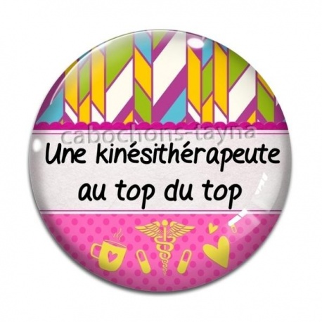 Cabochon Verre - une kinésithérapeute au top du top
