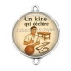 Connecteur Cabochon Argent - un kiné qui déchire