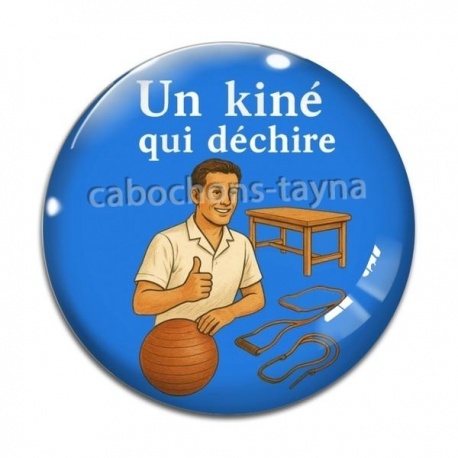 Cabochon Verre - un kiné qui déchire