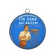 Pendentif Cabochon Argent - un kiné qui déchire