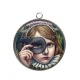Pendentif Cabochon Argent - petite fille