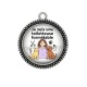 Pendentif Cabochon Argent - je suis une toiletteuse formidable