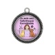 Pendentif Cabochon Argent - je suis une toiletteuse formidable