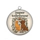 Pendentif Cabochon Argent - super toiletteuse
