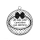 Pendentif Cabochon Argent - je suis une cantinière qui déchire