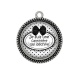 Pendentif Cabochon Argent - je suis une cantinière qui déchire