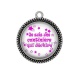 Pendentif Cabochon Argent - je suis une cantinière qui déchire