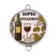Connecteur Cabochon Argent - super viticultrice