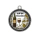 Pendentif Cabochon Argent - super viticultrice