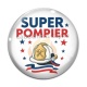 Cabochon Verre - super pompier