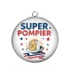 Pendentif Cabochon Argent - super pompier