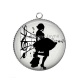 Pendentif Cabochon Argent - pin up