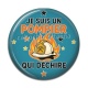 Cabochon Résine - je suis un pompier qui déchire
