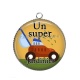 Pendentif Cabochon Argent - un super jardinier