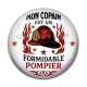 Cabochon Résine - mon copain est un formidable pompier