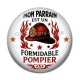 Cabochon Résine - mon parrain est un formidable pompier