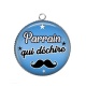 Pendentif Cabochon Argent - oarrain qui déchire