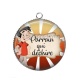 Pendentif Cabochon Argent - oarrain qui déchire