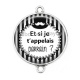 Connecteur Cabochon Argent - et si je t'appelais parrain