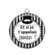 Pendentif Cabochon Argent - et si je t'appelais parrain