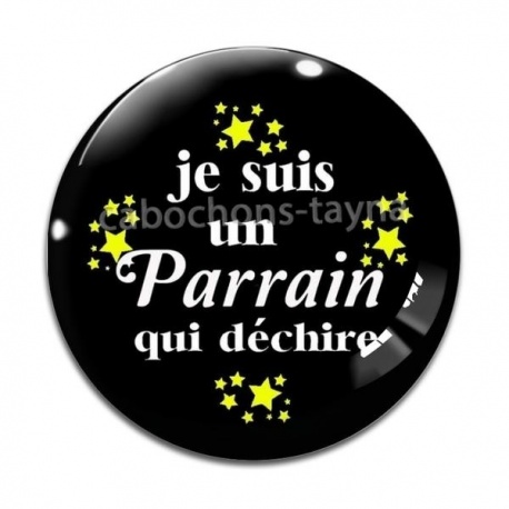 Cabochon Verre - parrain qui déchire