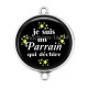 Connecteur Cabochon Argent - parrain qui déchire