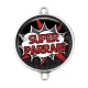 Connecteur Cabochon Argent - super parrain