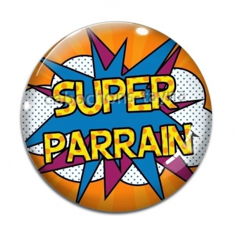 Cabochon Verre - super parrain