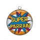 Pendentif Cabochon Argent - super parrain